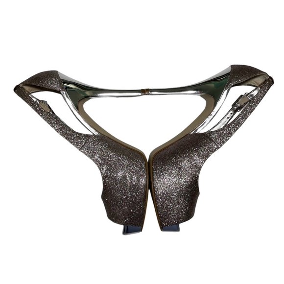 Guess Pink Glitter Platform High Heel Stiletto Shoes - Picture 9 of 13